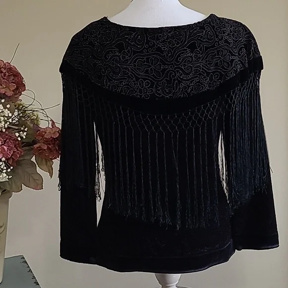 RARE Fringed Sweater The Collective Works of Berek 2 by Takako Sakon Brooch Smal